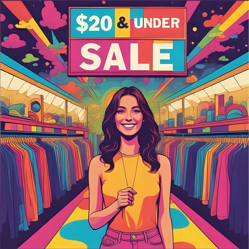 $20 & Under Sale!!! Pop Up Live!